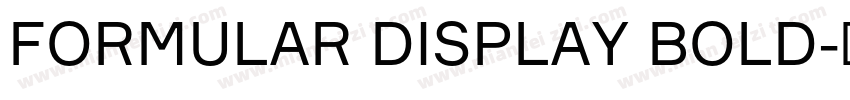 FORMULAR DISPLAY BOLD字体转换